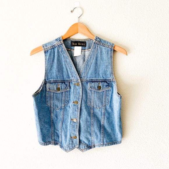 Vintage Team Tactics denim jacket 80s - Picture 2 of 7